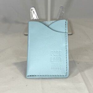 Portland Leather, Light Blue Slim Card Case / Wallet, BNNU